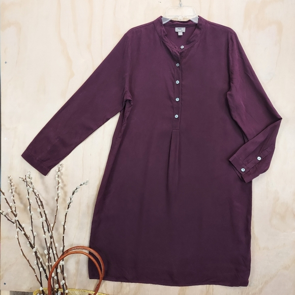J. Jill Dresses & Skirts - J. Jill Purple Button-Up Shirt Dress, Sz L